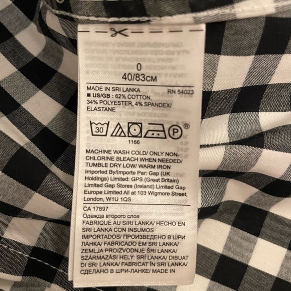Banana Republic Riley Tailored Fit Gingham Shirt 0 - Picture 4 of 6